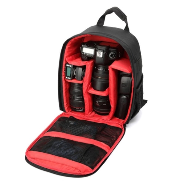 INDEPMAN DL-B012 Bärbar utomhus sport ryggsäck kameraväska för GoPro, SJCAM, Nikon, Canon, Xiaomi Xiaoyi YI, Storlek: 27,5 * 12,5 * 34 cm Röd