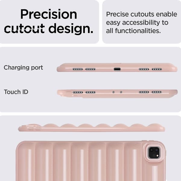 iPad Pro 12.9 2022 / 2021 Eiderdown Kudde Stötsäker Skal Rosa