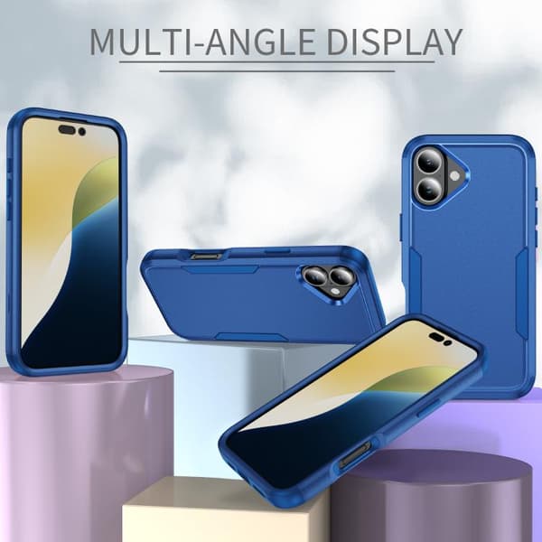 iPhone 17 Skal - TPU + PC, Stötabsorberande Kunglig blå