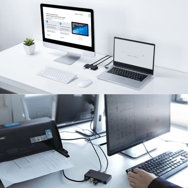 USB 2.0 Multifunktionell 2 i 4 ut Hub (383) - Dela USB-enheter enkelt