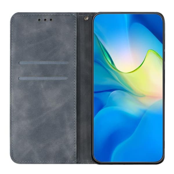 Redmi Note 14 Pro 4G - Etnisk Pr präglad Läderfodral med Adsorption Grå
