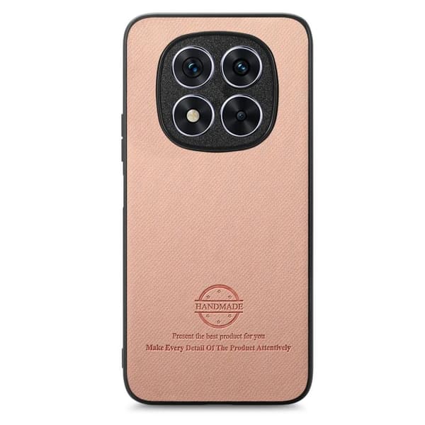 Redmi Note 14 Pro 5G - Twill Tyg Läder Skal Rosa