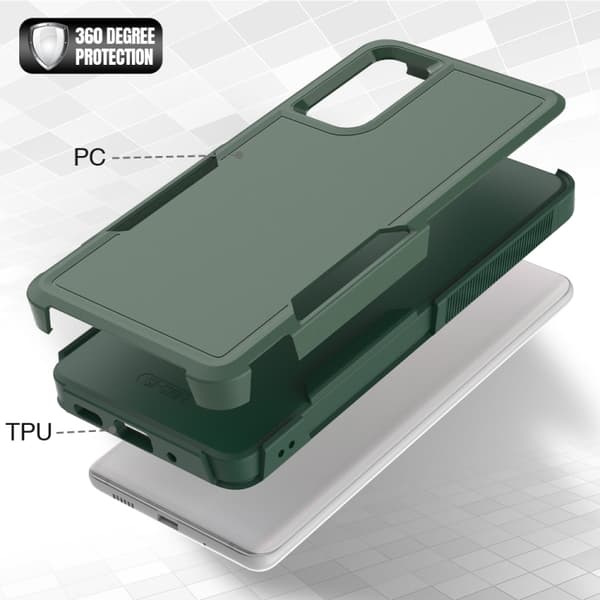 Samsung Galaxy S20 FE Skal 2 i 1 PC + TPU Mörkgrön