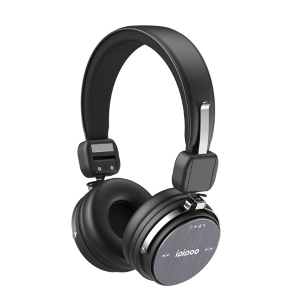ipipoo EP-2 Fällbart trådlöst Bluetooth-headset Stereo HiFi-hörlurar, Handsfree, MFB-knapp Grå