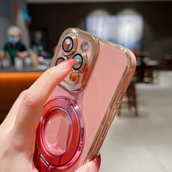 iPhone 16 Pro Max Charm Eye Elektropläterad Metall Skal Blå