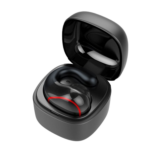 T25 Over-ear Bluetooth 5.0 Enkelsidig osynlig trådlös hörlur Hög definitionssamtal Superlång standby-benledning hörlur Svart