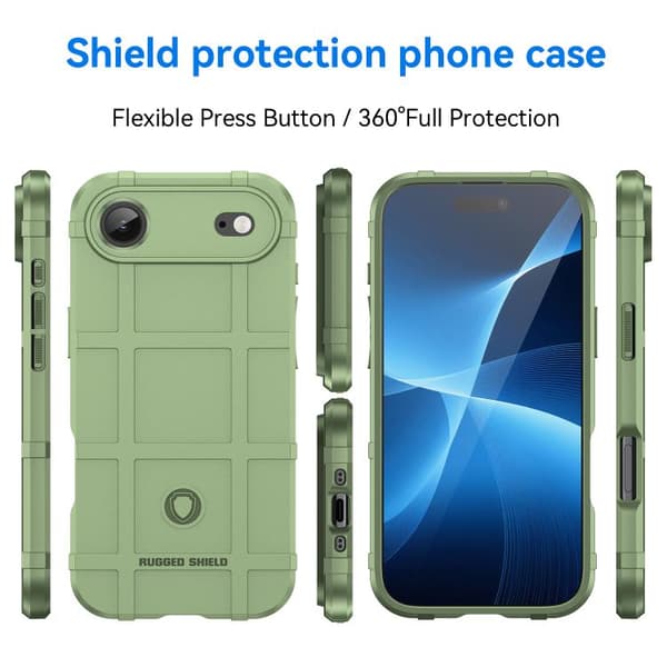 iPhone 17 Air Skal med Full Coverage och Stötabsorberande TPU Grön