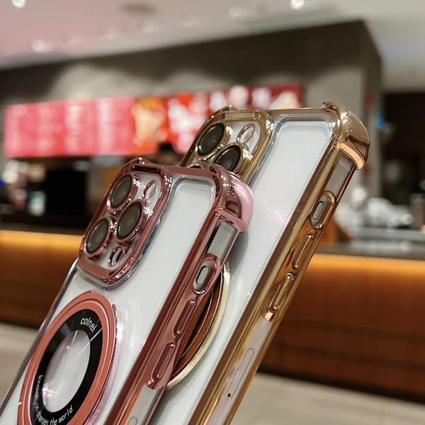 iPhone 16 Pro Skal med MagSafe och Stötskydd - Space Shield Design Ökenguld