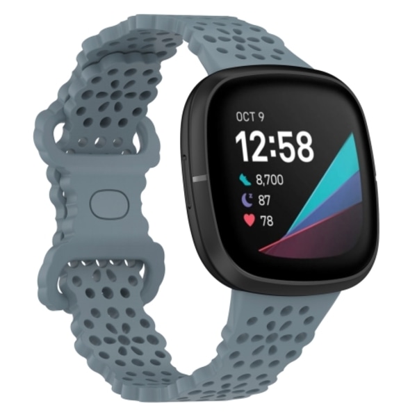 För Fitbit Versa 4 / 3 / Sense 1 / 2 spets ihåligt watch Official Steel Blue