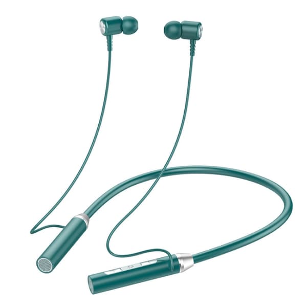 BT-63 Trådlösa Bluetooth Nackmonterade Magnetiska Hörlurar Grön