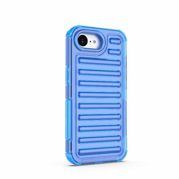 iPhone 18 Pro / iPhone 17 Pro Skal - hög transparens TPU hybrid PC med airbag Transparent blå