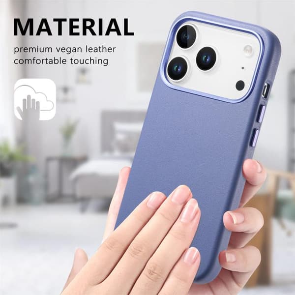 iPhone 18 Pro Max / iPhone 17 Pro Max Skal med elektropläterade metallknappar och MagSafe Blå