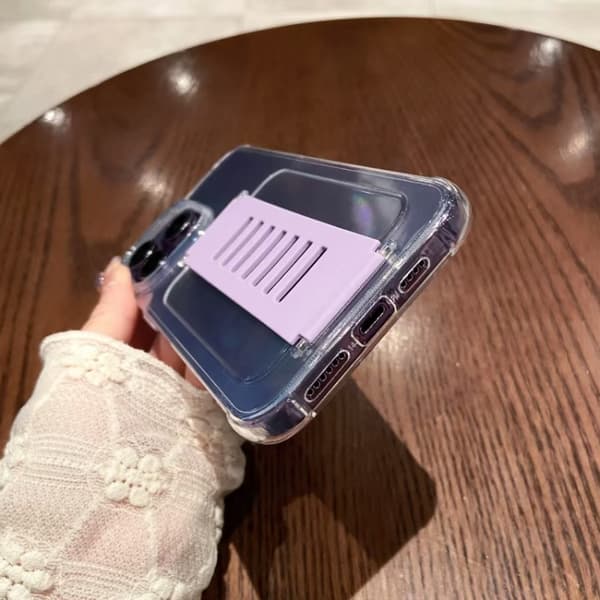 iPhone 16 Pro Transparent Wristband Shockproof TPU Skal Vit