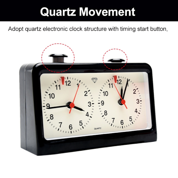 DT02 Quartz Schackklock Schack och Go Timer