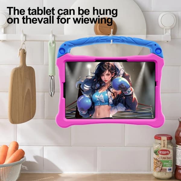 Samsung Galaxy Tab S7 Shockproof Kickstand Case med Axelrem Rosaröd Blå