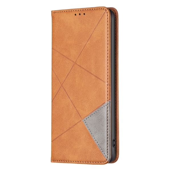 Redmi Note 14 Pro 5G / Note 14 Pro+ 5G Magnetiskt Läderfodral med Rhombus Textur Gul