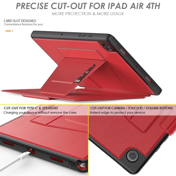 Samsung Galaxy Tab A8 10.5 (2021) Smart B Magnetiskt Läderfodral Röd