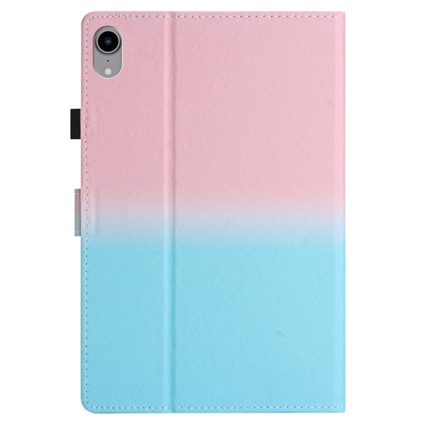 iPad Pro 11 2024 Skal i Smart Läder med Gradient Stitching Rosa Blå