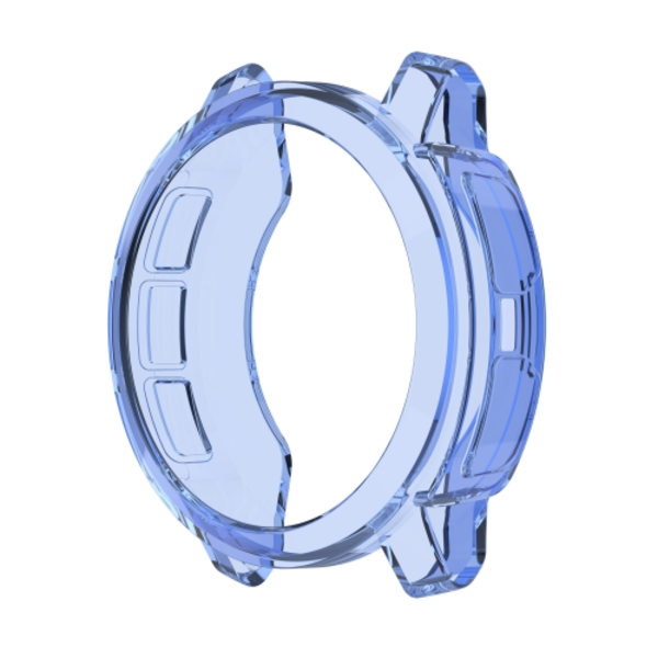För Garmin Instinct 2 Half Coverage Hollowed TPU Watch Case Transparent Blue