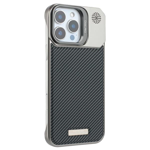 iPhone 16 Pro Frameless Kolfiber Skal med PC MagSafe Titangrå