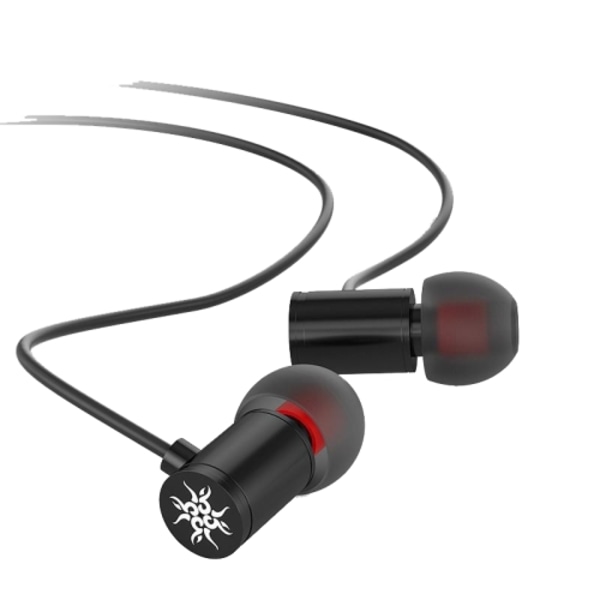 CVJ In Ear Wired  Sleep Line Control Små Hörlurar Svart