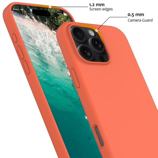 iPhone 16 Pro Max Shockproof Silikon Magsafe Skal Guldorange
