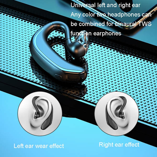 M-800 Vänster och höger rotation affärs stereo Bluetooth hörlurar Hudfärg