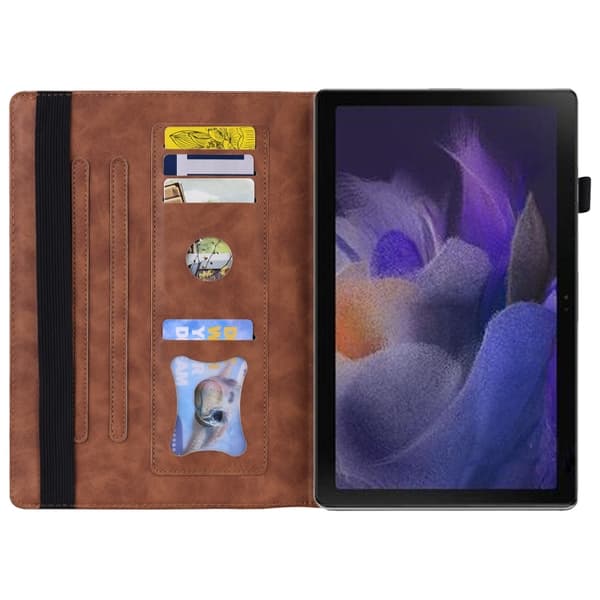 Samsung Galaxy Tab A9 / A11 Stötbeständig Läderfodral Brun