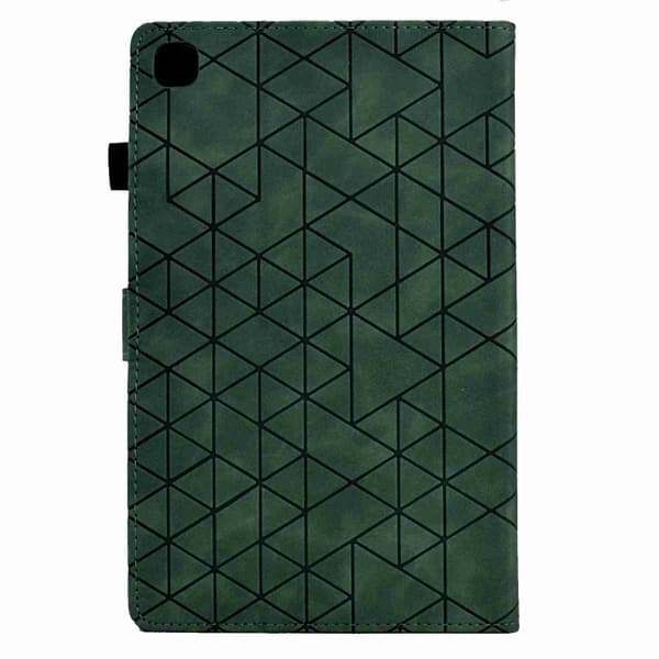 Samsung Galaxy Tab A7 Lite T220 Rhombus TPU Läderfodral Grön