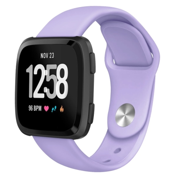 För Fitbit Versa 2 / Fitbit Versa / Fitbit Versa Lite enfärgad watch Pink Purple L