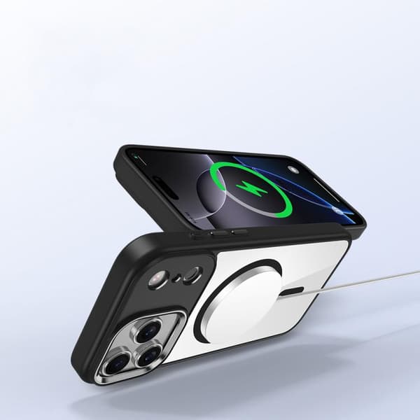 iPhone 18 Pro Max / iPhone 17 Pro Max Skal med Metallögon och MagSafe, Stöttålig Design Transparent