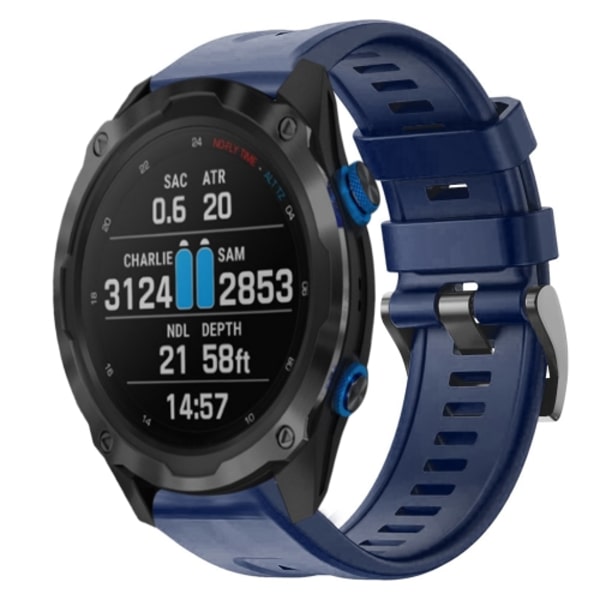För Garmin Descent MK 2i metallspänne i enfärgad watch Navy Blue