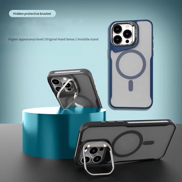 iPhone 16 Pro Max MagSafe Magnetisk Metallskal Grå