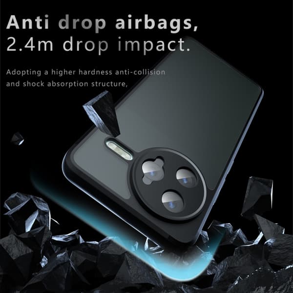 Redmi K80 Pro - Armor Precise Hål PC Hybrid TPU Mobilskal Frostad svart