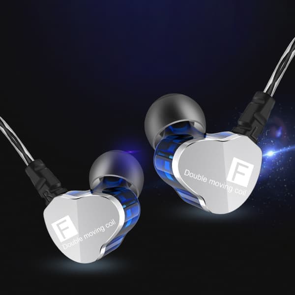 QKZ F910 In-Ear Subwoofer Dubbla Dynamiska Hörlurar Blå