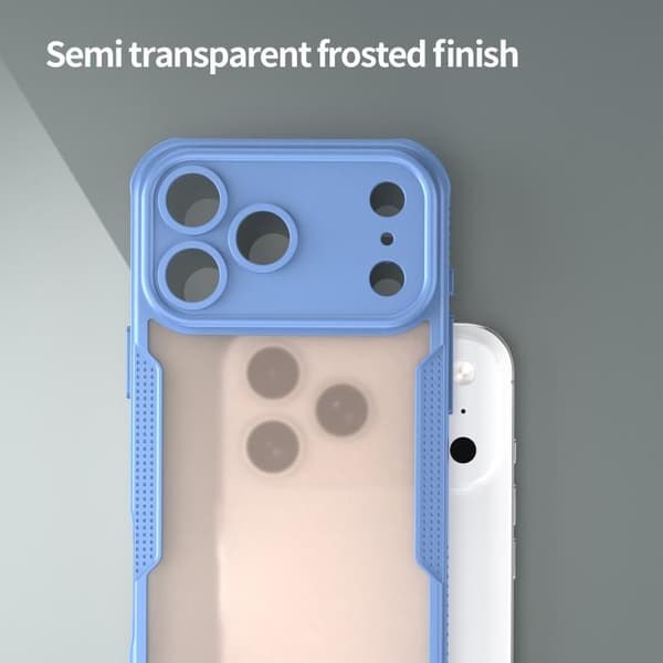 iPhone 17 Pro Skal - Armor Glaze PC Hybrid TPU Blå