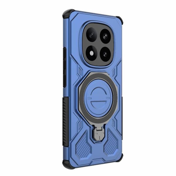 Redmi Note 14 Pro+ 5G Global - J-20 Solid Färg MagSafe Magnetisk TPU+PC Mobilskal Blå