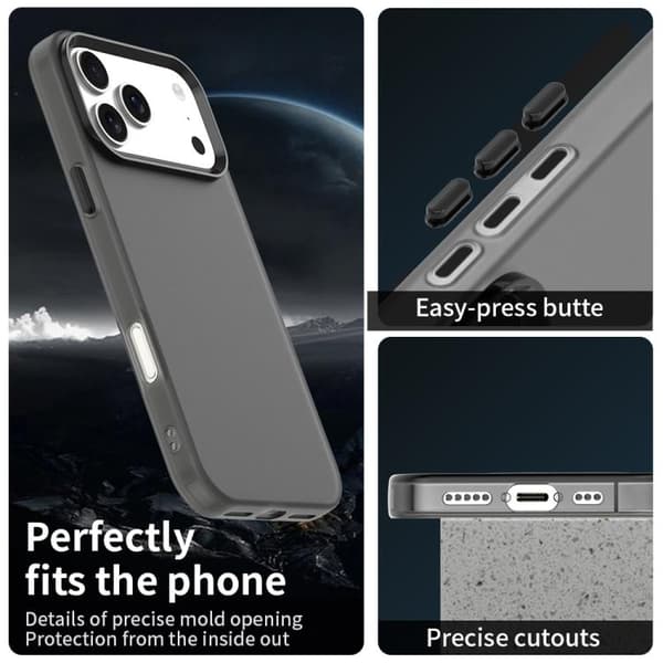 iPhone 17 Pro Skal - Candy PC Hybrid TPU Stötsäker Svart
