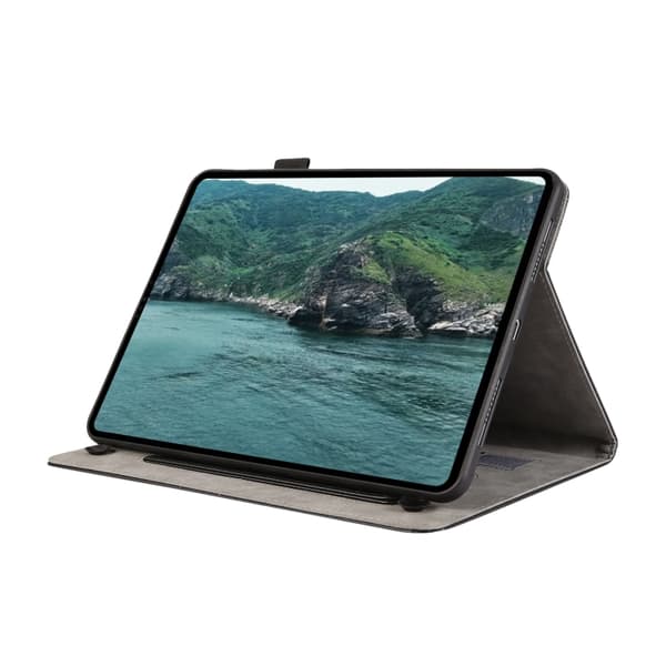 Samsung Galaxy Tab S5e T720 Litchi Textur Läderfodral Svart