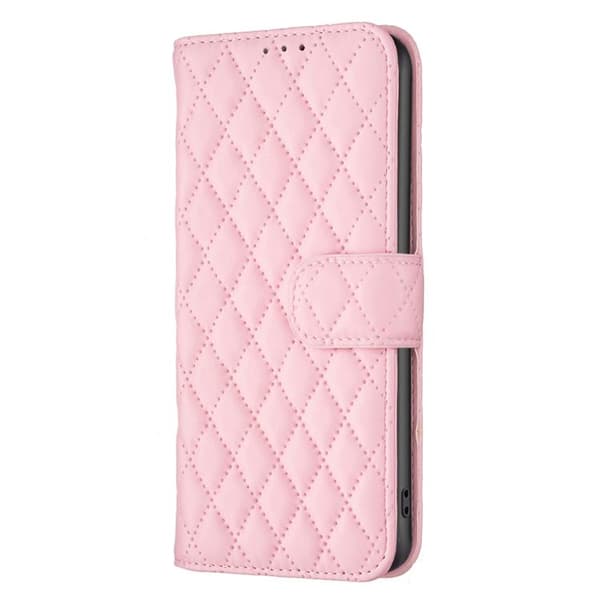 Redmi Note 14 Pro 4G - Diamantmönster Plånboksfodral i Läder Rosa
