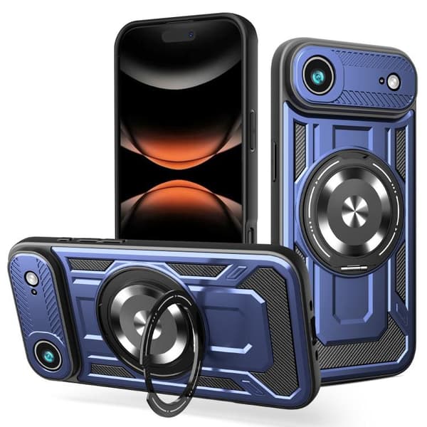 iPhone 17 Air - Armor Rotating Skal med MagSafe Blå