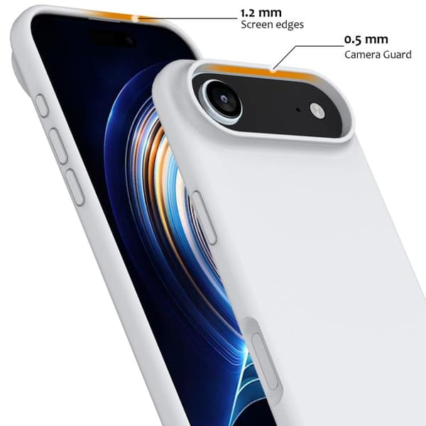 iPhone 17 Air Skal - Shockproof Silikon med MagSafe Vit