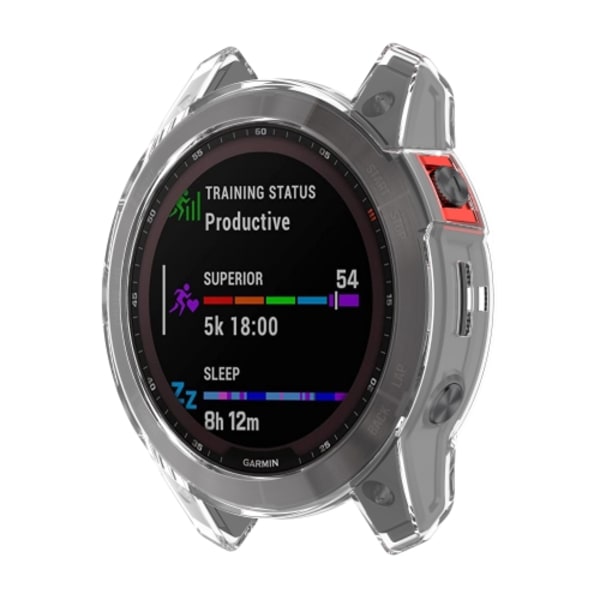 För Garmin Fenix ​​7 Shockproof TPU Soft Protective Case Transparent