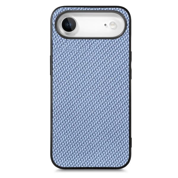 iPhone 17 Air Skal - Kolfibertextur och Läder Blå
