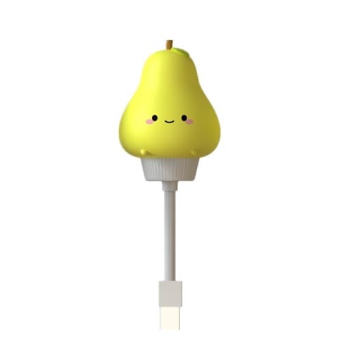 Cartoon USB Power Mini Nattljus - Fjärrkontroll Version (Päron)