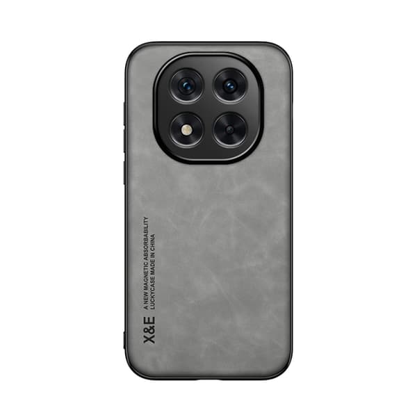 Redmi Note 14 Pro+ 5G - Magnetisk Läderbaksfodral med Skinnkänsla Ljusgrå