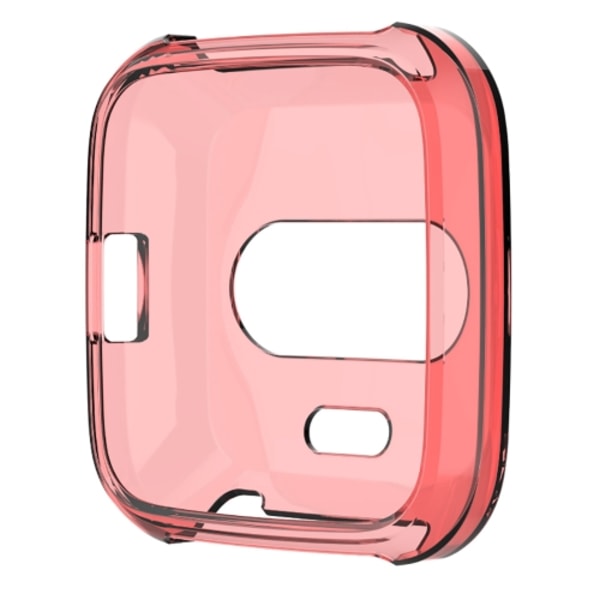 För Fitbit Versa Lite Smart Watch Case Transparent Red