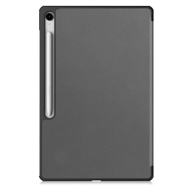 Samsung Galaxy Tab S10 FE+ Skal Custer Pure Color 3-Faldig Smart Läderfodral Grå