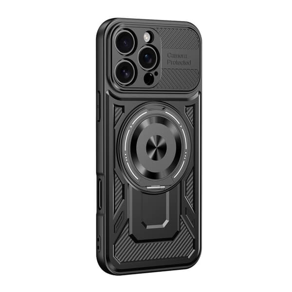 iPhone 16 Pro Max Armor Rotating MagSafe Skal Svart