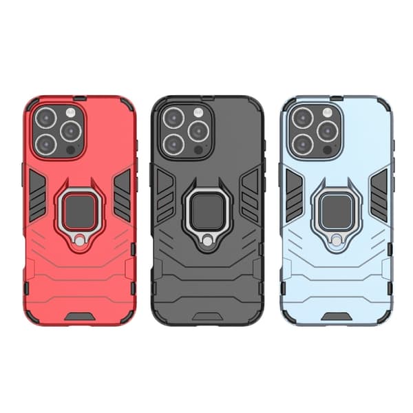 iPhone 16 Pro Shockproof PC + TPU Skal - Hållbar och Stöttålig Mobilskal Röd